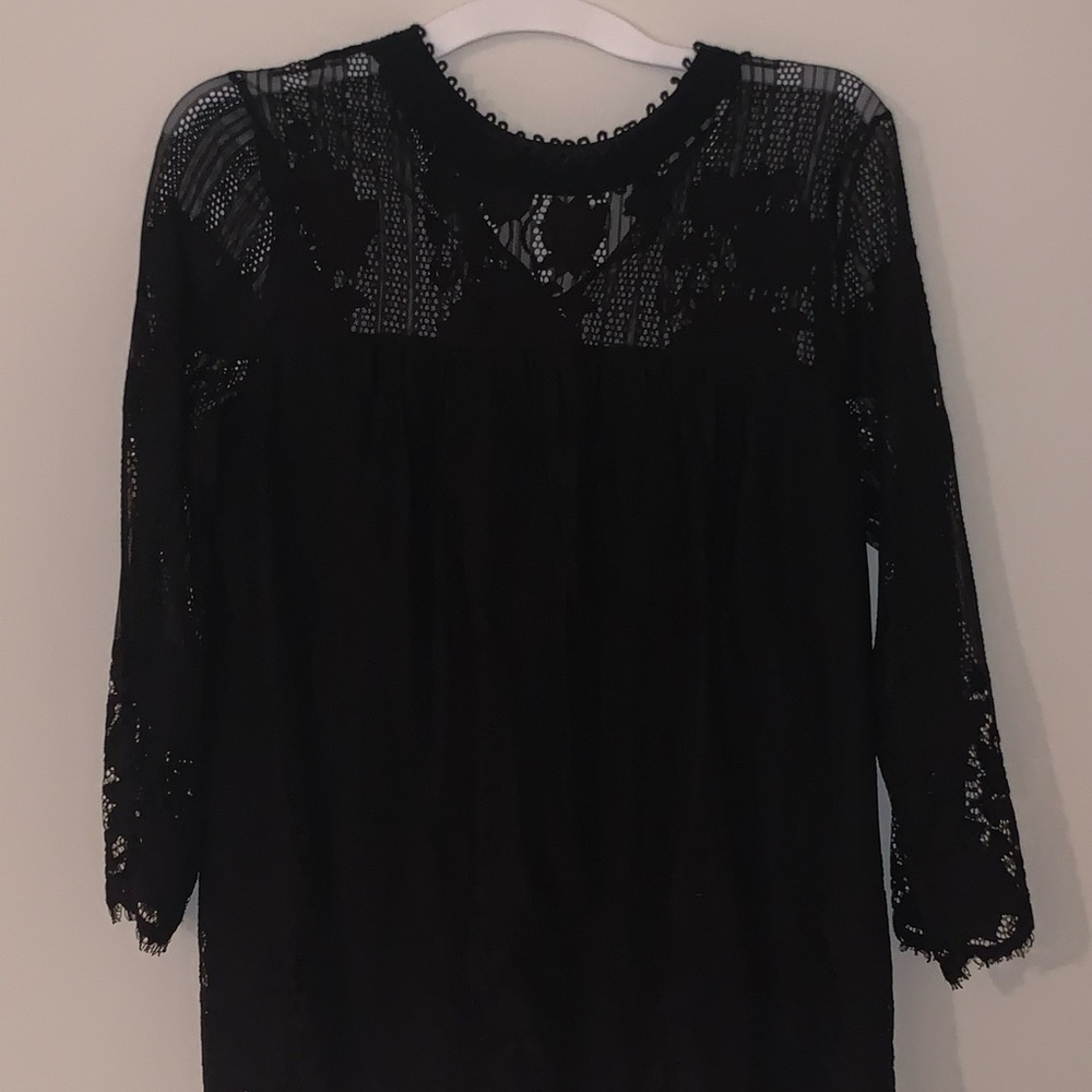 Black lace blouse